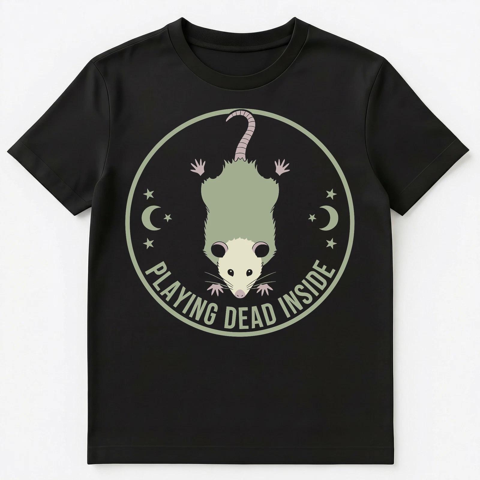 

Funny Playing Dead Possum Humor Art Unisex T-Shirt XL