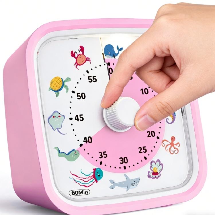 Lovely Marine Creature Shape Countdowns Device With 60 Minutes Ranges And Shockproof Case Perfect For Learners