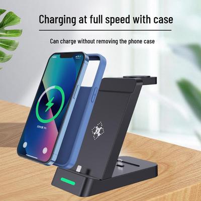 Triple Function Wireless Charger for Apple Devices: Phones, Watches & Earphones