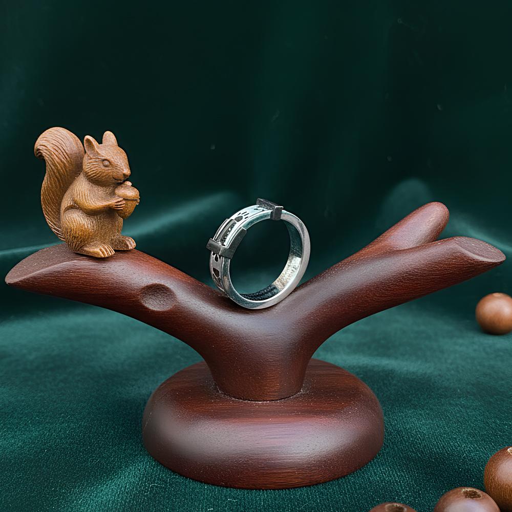 Popular Black Color Dog Paw Prints Wedding Rings For Women Simple 316l Stainless Steel Biker Jewelry Best Gifts