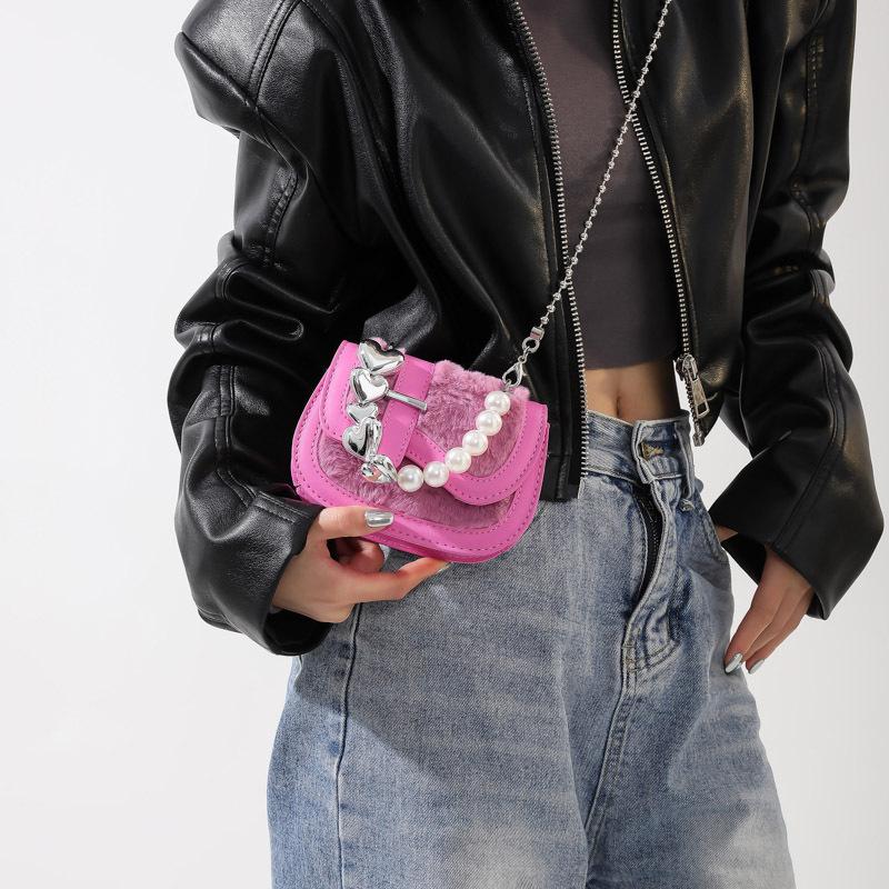 Shoulder Bag Crossbody Bag Shell Plush portable Korean style new fashion