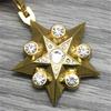 Retro Look High Rank Glowing Star Brooch Alloy Badge Pin Excellent For Armed Forces Theme Gatherings Present