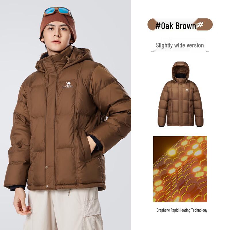 

CAMEL M34CA6B656 Unisex Hooded Duck Down Jacket XL