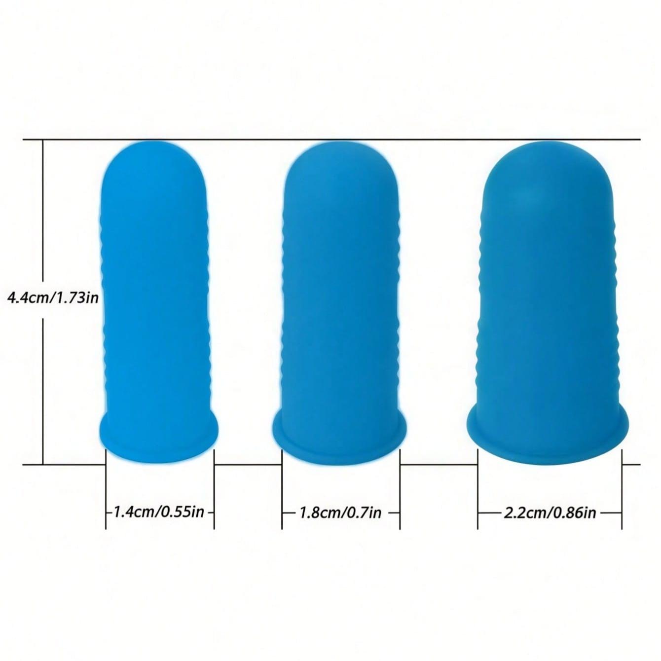 

3Pcs Silicone Finger Protectors, Finger Protectors, Finger Protectors For Hot Glue, Silicone Thimble, Hot Glue Finger Protectors, Fingers Tip Pads 3PCS синій