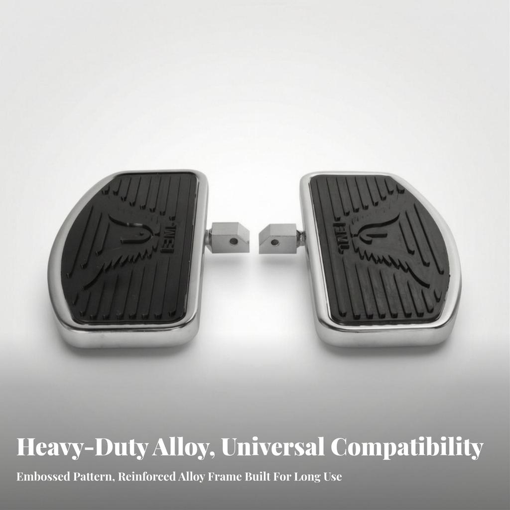 Wide Adjustable Front Motorcycle Footboard Aluminum with