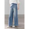 VICTORIA&VERA Women's High-Waisted Wide-Leg Denim Jeans