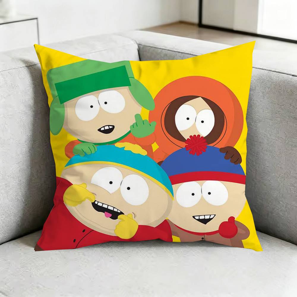 South Park Satirical AAnimation Square DoubleSided printed Pillow Case Bedroom Bedside Pillow Sofa Cushion Cover Gift