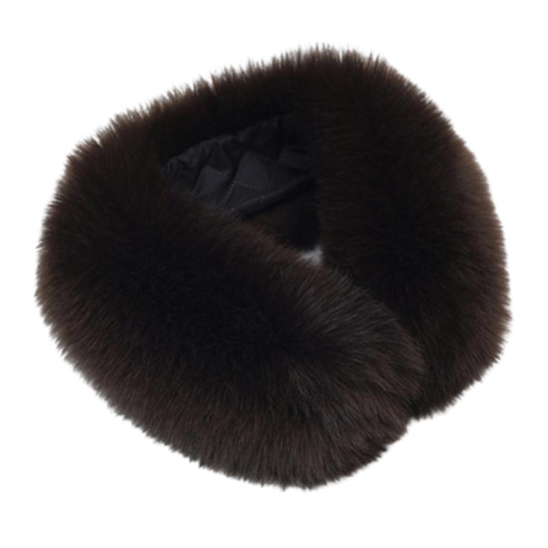 Luxurious Artificial Furs Neck Warmer For Winter Soft Thermally Scarf Fashionable Necks Wrap for Running Cycling