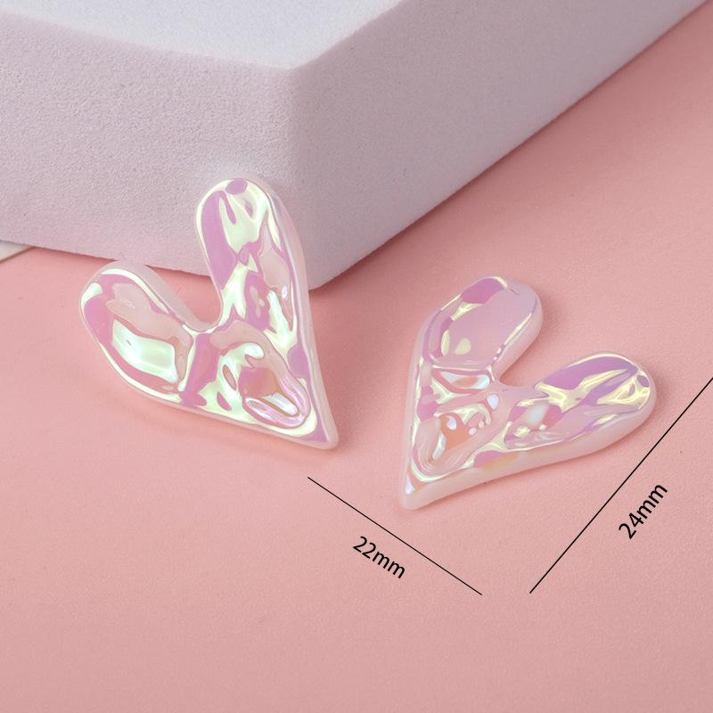 Cartoon Silver Heart-shaped Resin Diy Jewelry  Phone Cases Cups  Toothbrushes  Patches  Shoes  Hair Accessories Handcrafted Materials