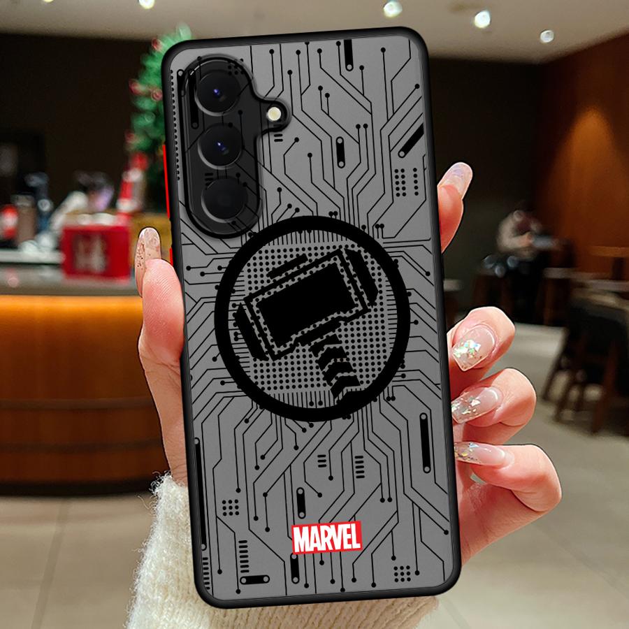 Phone Cover Case for Samsung Galaxy A52S A72 A73 A33 A16 A15 A56 A55 A34 A36 A53 A14 A23 A35 A17 A52 A54 Marvel Hero Logo
