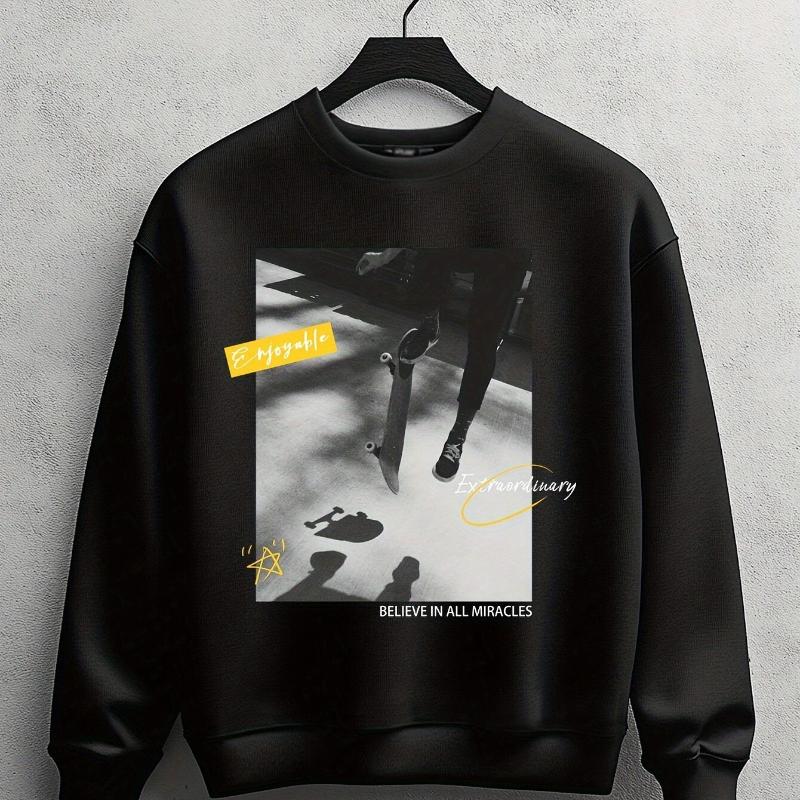 

Свитшот с круглым вырезом, облегающий и не мнущийся, идеально подходит для делового кэжуала и свиданий XXL чёрный