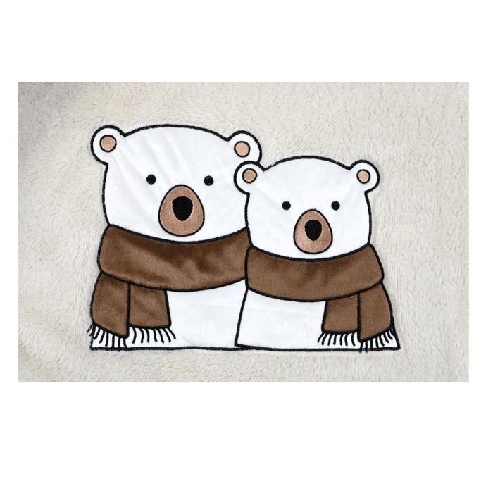 Plaid a poils doux 130 x 150 cm Ourson