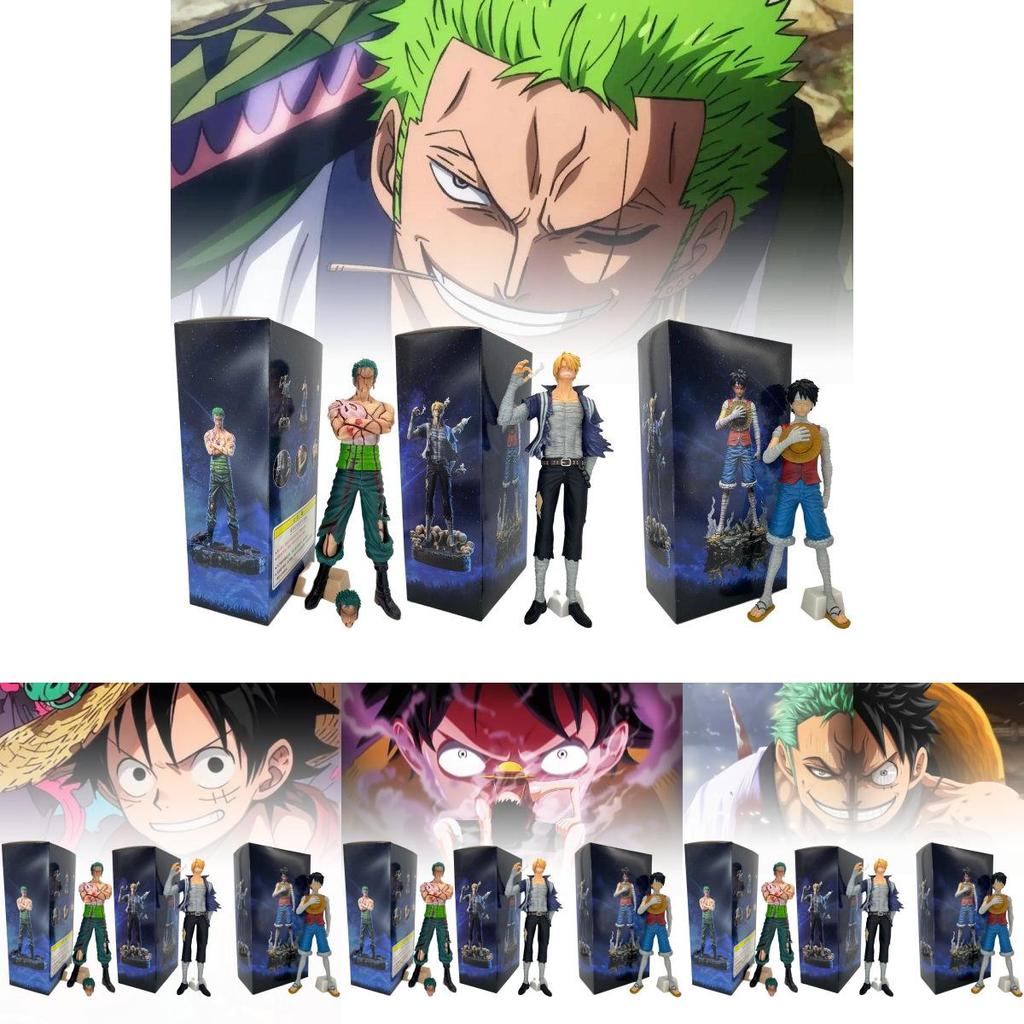 Piece Serious One Wound Luffy Sanji Zoro Toy Model Christmas Gift Desktop Decor