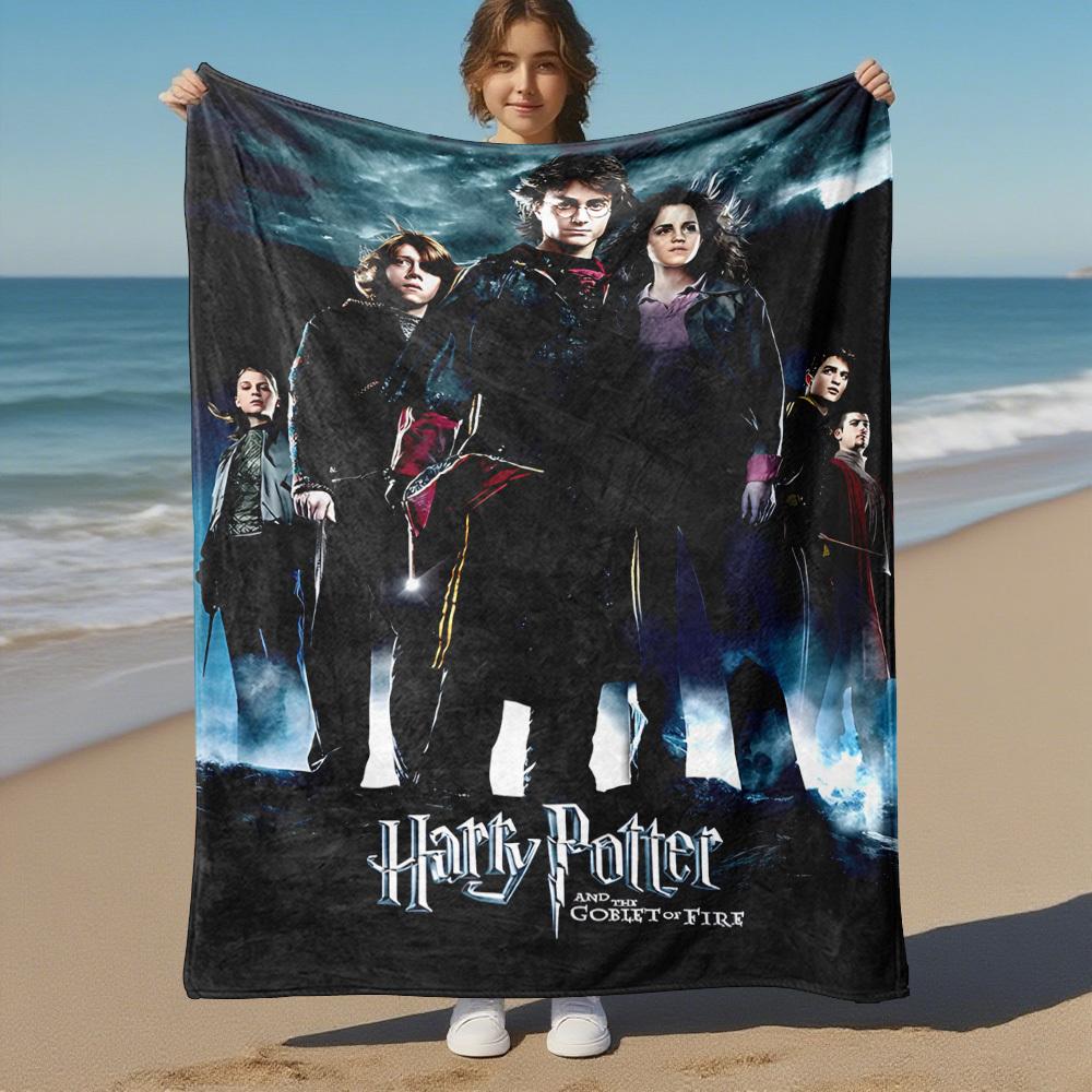 1ks Harry Potter Kalich Oheň Venkovní Flanelovádeka Na Všechny Roční Období Měkké Teplo,Domácí Dekorace 1031223