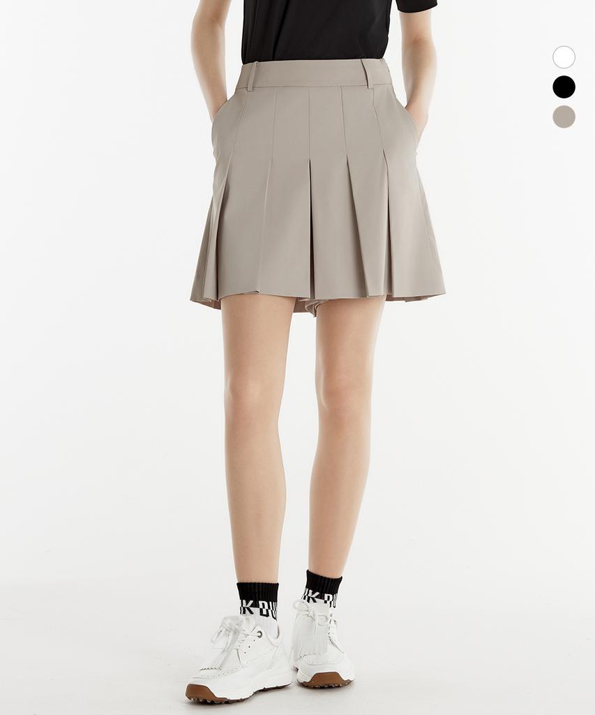 DUVIK Women'S Stretch Wide Pleated Knee-Length Shorts Dd2Wpt302