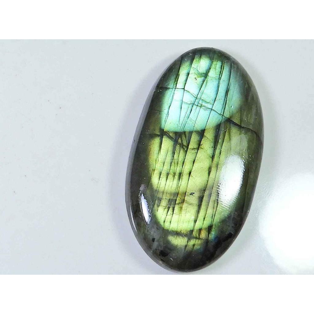 130Cts. Natural Labradorite Oval Crystal Cabochon loose Gemstone 29X54MM SK-1979