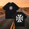 T-Shirt Damen Herren Baumwolle West Coast Choppers Aufdruck T-Shirt Freizeit Kurzarm Rundhals T-Shirt