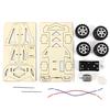 Wood Racing Car DIY Kit Kids Toy DIY Kit DIY Model Building Kits Electric Wooden Racing Car for Children Science and Technology