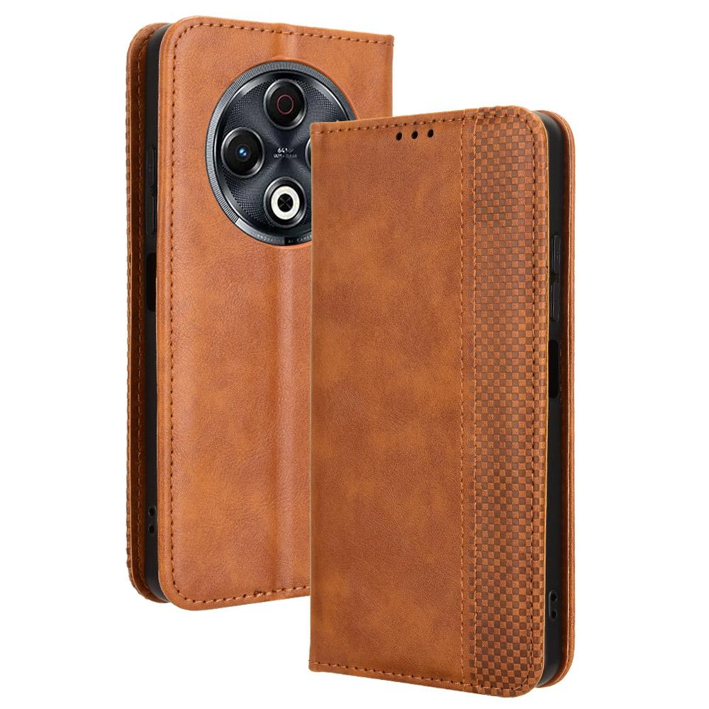 For TECNO Spark 30 4G KL6 Leather Case Wallet Stand Retro Texture Phone Cover
