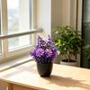 Simulated Lavender Potted Plant No Watering Maintenance-Free Faux Lavender for Indoor Decor Allergy