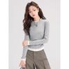 NOME Women's Faux Two-Piece Colorblock Long Sleeve T-Shirt