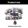 Natural Stone Bracelet Adjustable Bracelet Beads Bracelet Enhancing Peace and Self Discipline for Sophisticated Outfit
