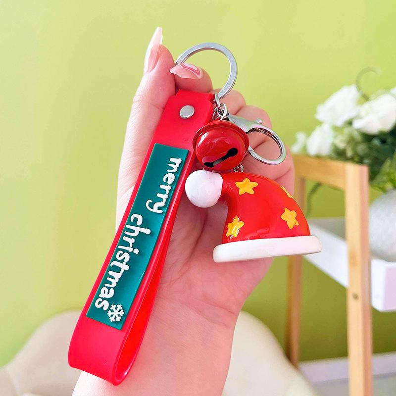 Creative Santa Claus nøkkelring bil skolesekk for kvinner Nydelig nøkkel anheng Cartoon Doll Bag Anheng