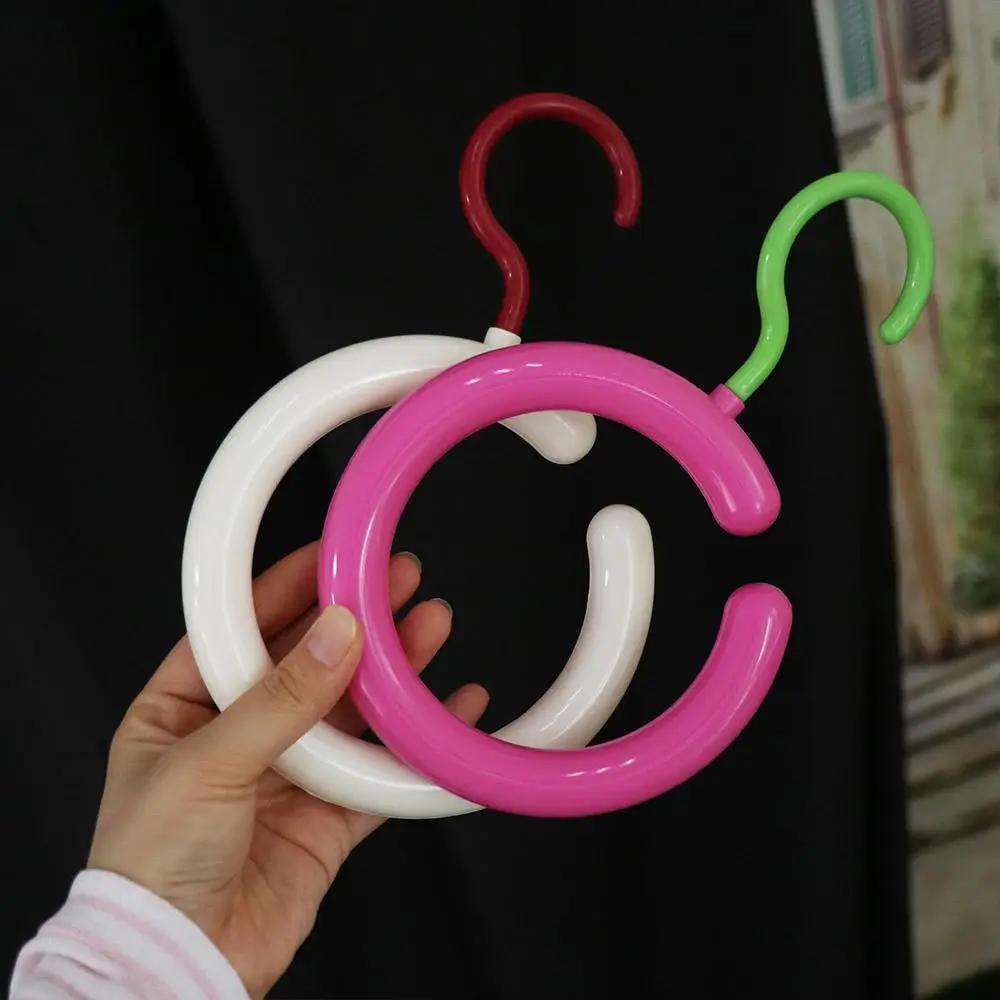 Circular Round Scarf Tie Hanger Hat Rack Space Saving Clothing Hanger Tie Storage Ring Clothes Storage Hook Wardrobe