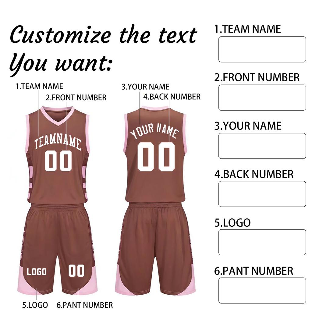 Customizable Basketball Set 2 Piece DIY Sports Uniform for Men Women