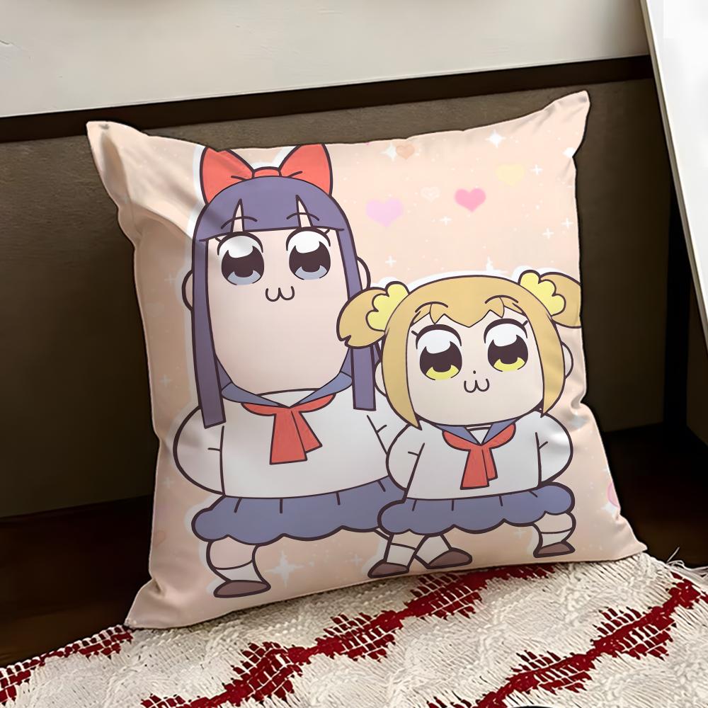 Süße Anime PPop TTeam Epische Kissenhülle Wendbar Weich Langlebig Kissenbezug Zuhause Auto Mehrzwecknutzung für täglichen Komfort