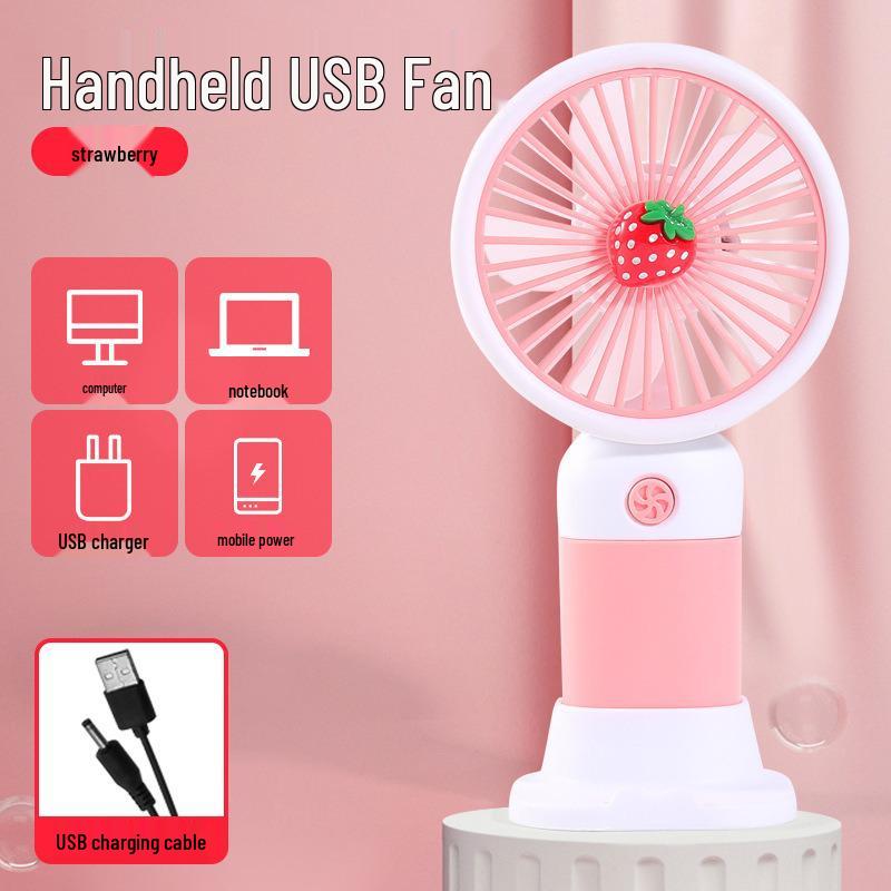 Rechargeable USB Mini Fan: Portable Handheld & Desktop Stand, Ideal Student Gift
