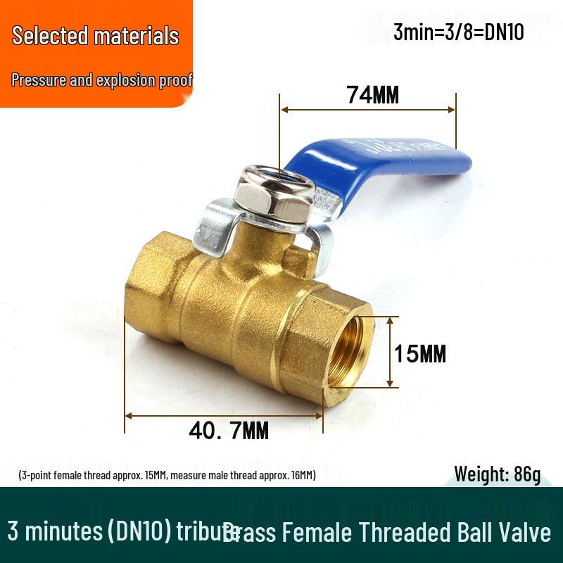 Check Valve: All-Copper Pneumatic Ball Valve – Thickened Tap Water Pipe Switch, Available in 4, 6, and 2-Point Mini Sizes