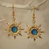 Gothic Sunflower Earrings Inlaid with Acrylic Funny Designer Elegant Geometric Y2K Earrings
