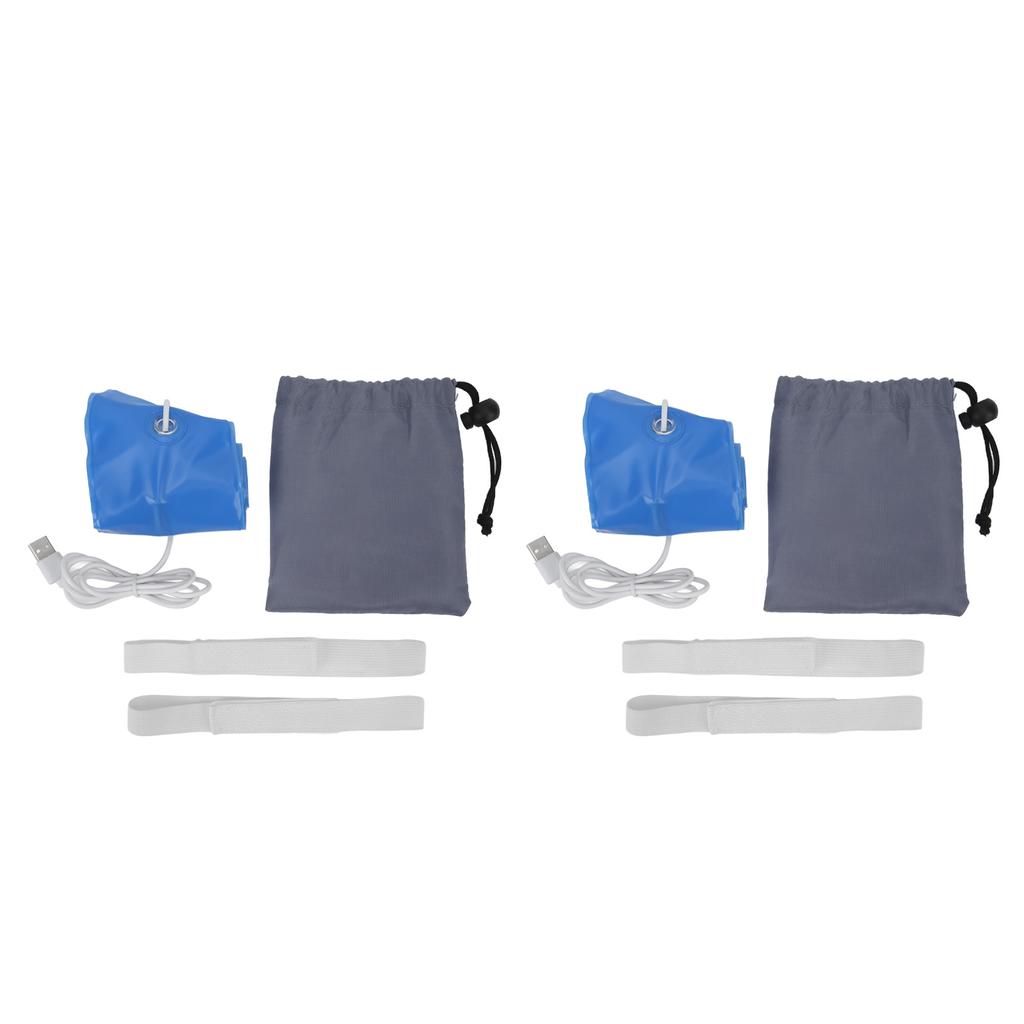 2 SZT. Nadmuchiwane Światło Kempingowe Przenośne Składane Nadmuchiwane Ładowanie USB Monochromatyczne LED Zewnętrzne