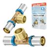 Pex Tee 16X1/2X16 Male Thread Reducing Clamped Pressed Alupex Connector