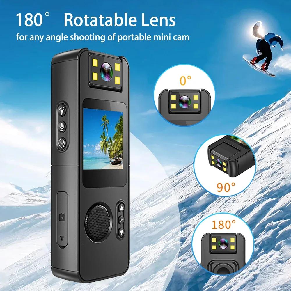 Monitor HD 1080P Mini Camera WiFi Portable Small Digital Video Recorder Police BodyCam Infrared Night Vision Miniature Camcorder