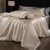 Luxury Mulberry Silk Duvet Cover 200X240Cm King Queen Quilt Cover High End Solid Color Silky Comforter Cover Not Pillow Cases