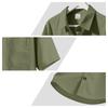 Men's Woven Fabric   Breathable   Business Short-sleeved Large-sized Shirt