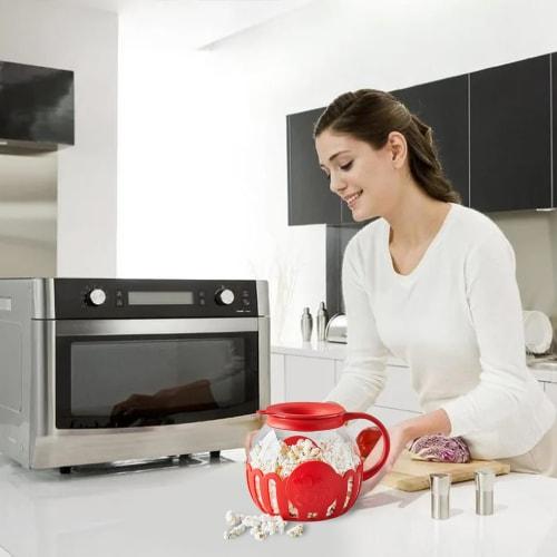 Microwave Popcorn Pot, Microwave Popcorn Bowl Popper, Popcorn Popper Bowl with Lid, Popcorn Maker Popcorn Machine, Micro Pop Microwave Popcorn Popper,