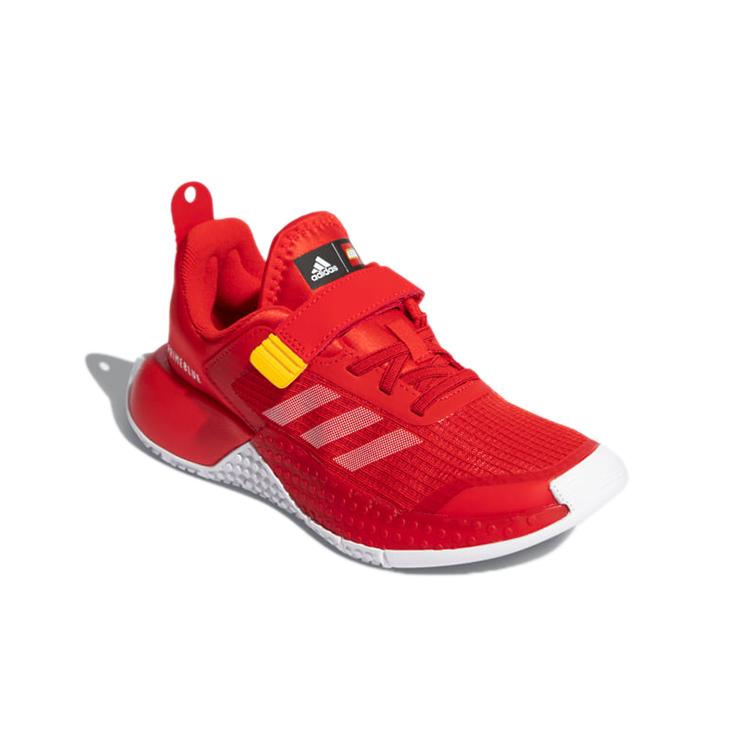 adidas Klassische Sport LEGO Kollaboration Rutschfest Niedrig geschnitten Laufschuhe für Kinder Rot Kinder H01504