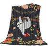 Blanket Sloth Leaves Cute Animal Cartoon Tropical Forest Hawaiian Forests Flannel Blanket Soft Throw Sofa Bed Travel Blankets