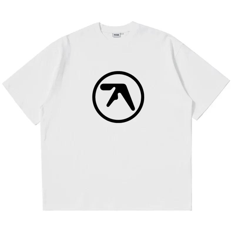 Korean style Men Tshirt Cotton Aphex Twin Streetwear Graphic Korean Fashion Print Harajuku Vintage Tops Tees Oversized