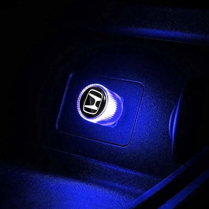 2025 Auto Neu Honda 1 Stück USB Auto LED Licht Auto Innenraum Ambiente Licht Emblem Für Honda Jazz City Civic Inspire Accord FIT HRV