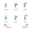 160PCS 6Sizes Metric Grease Nipple Fittings Kit M6 M10 Straight, 180 °,90° Angle
