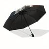 Yin Yang Snow Leopard & Tiger Circle Wall Art DecorUmbrella, Portable 3-Fold Compact Umbrella for Men & Women Gift