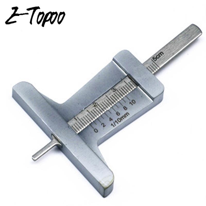 0-50mm Stainless Tire Depth Gauge Mono-block Tyre Thread Depth Gauge