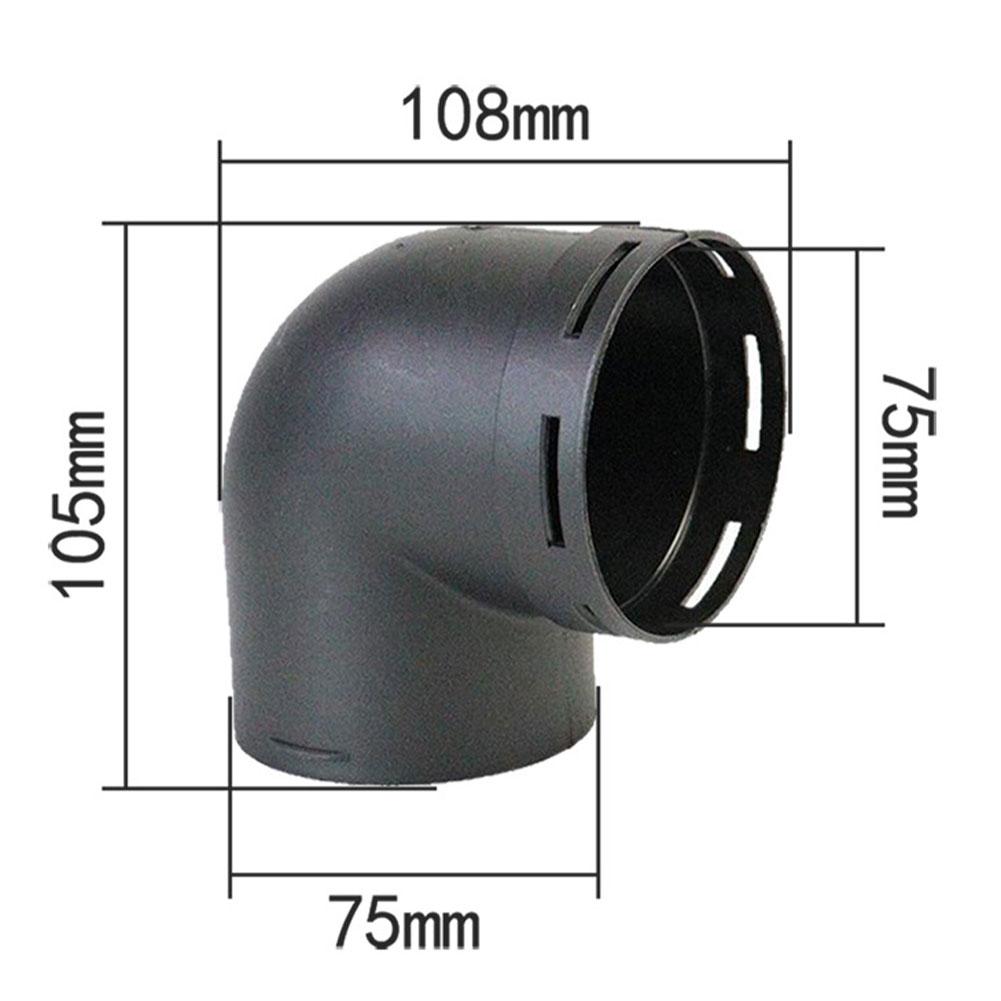 Elbow Duct Connector 60/75mm L-Shape Car Diesel Air Parking Heater Ducting Pipe Outlet Connector for Eberspaecher for Webasto