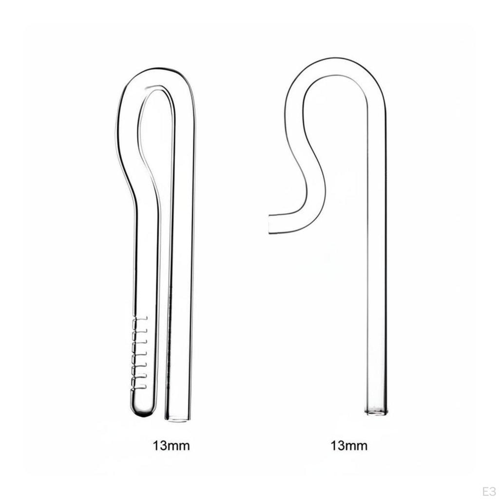 Glass Lily Pipe Improves Water Circulation Aquarium Inflow Outflow Crystal Clear