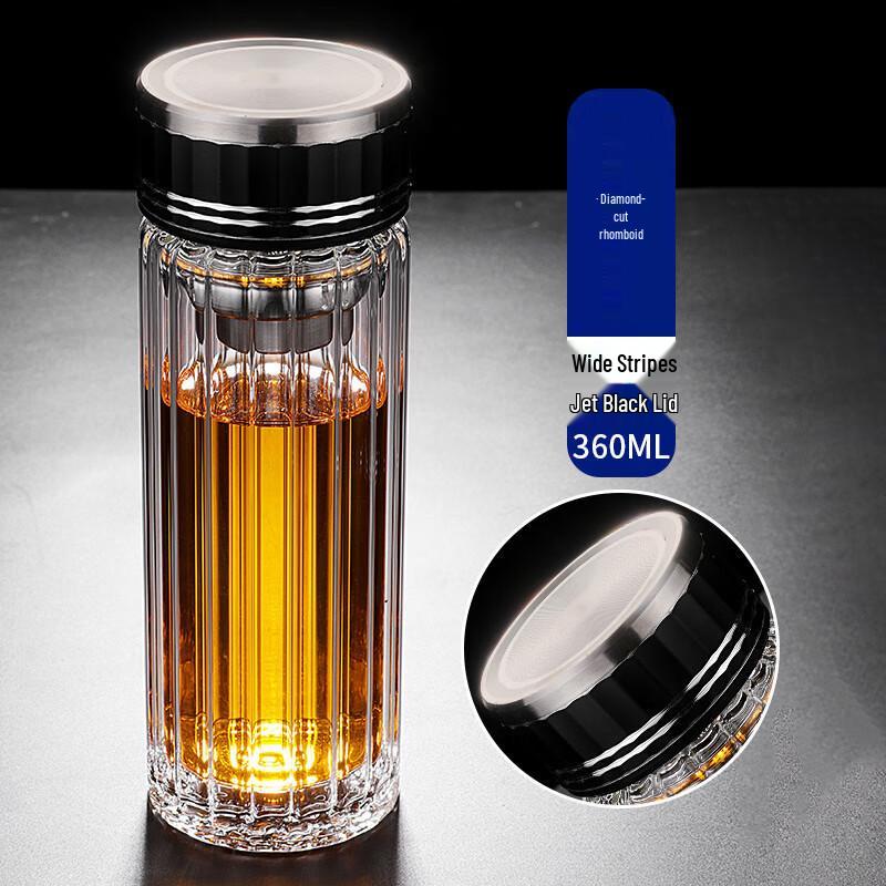 Yisijia Portable Double Wall Glass Tea Infuser Bottle