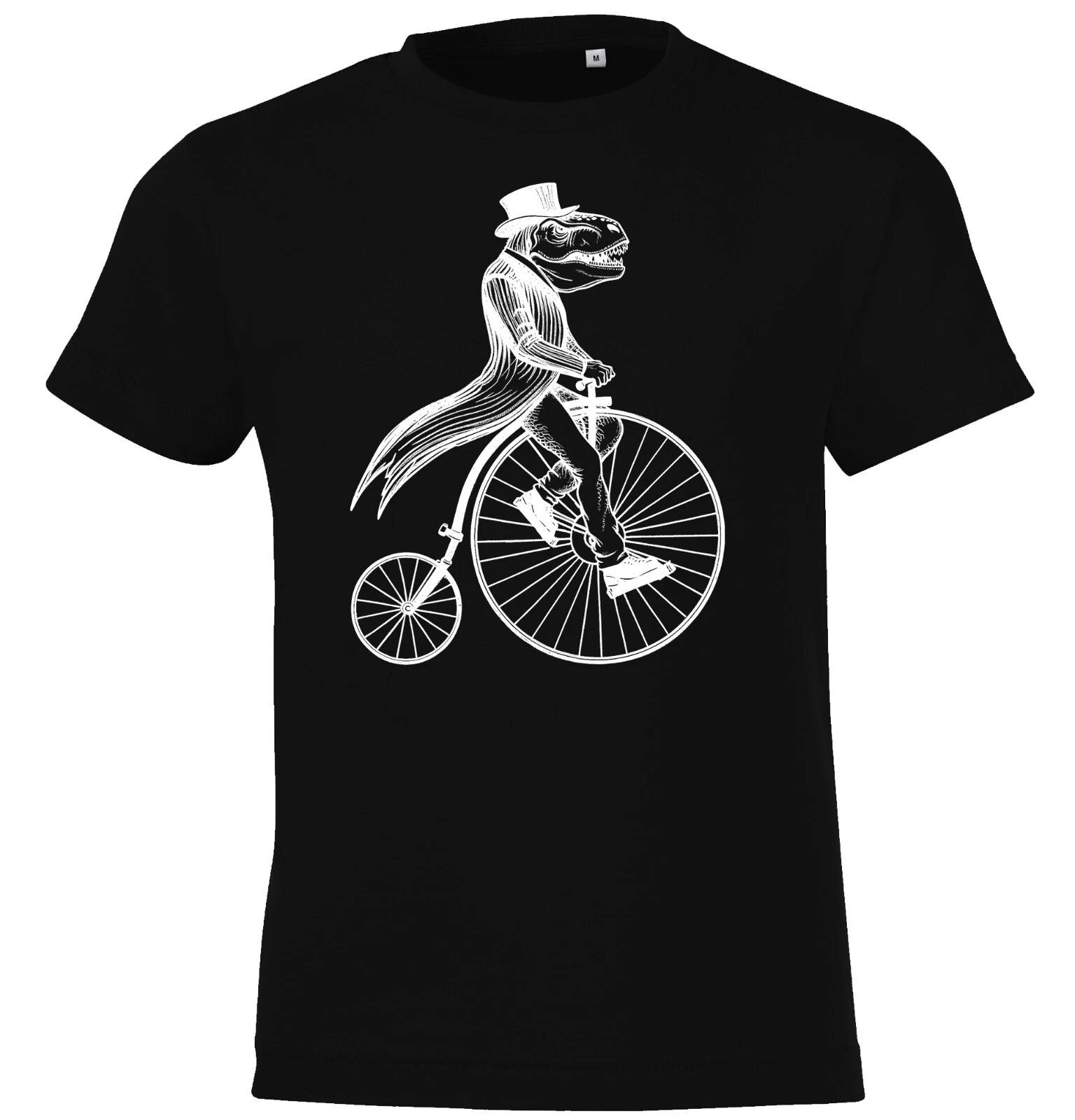 Youth Designz TRex Bicycle Kids kids boys T-Shirt Boy Girl Jurassic Fun Funny Dino 100